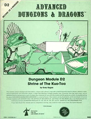 Advanced Dungeons & Dragons Shrine of the Kuo-Toa: Dungeon Module D2